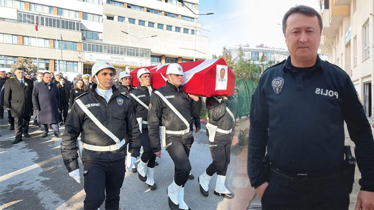 Emekliliğine 4 gün kala kazada ölen polis için tören