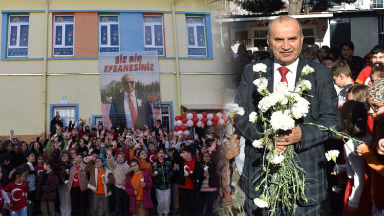 Mevlüt Akar'a görev yaptığı okulda efsane afişli veda