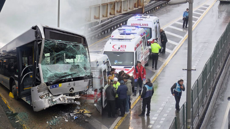 Avcılar'da 2 metrobüs çarpıştı; 5 yaralı