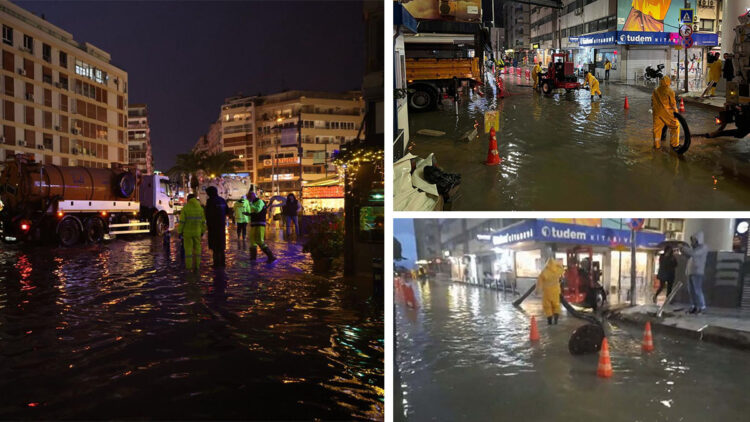 İzmir'de sağanak; Alsancak Kordonboyu sular altında kaldı