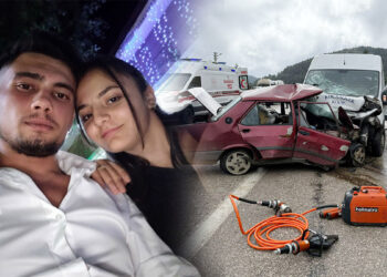 Minibüsle çarpışan otomobilin sürücüsü ve eşi öldü