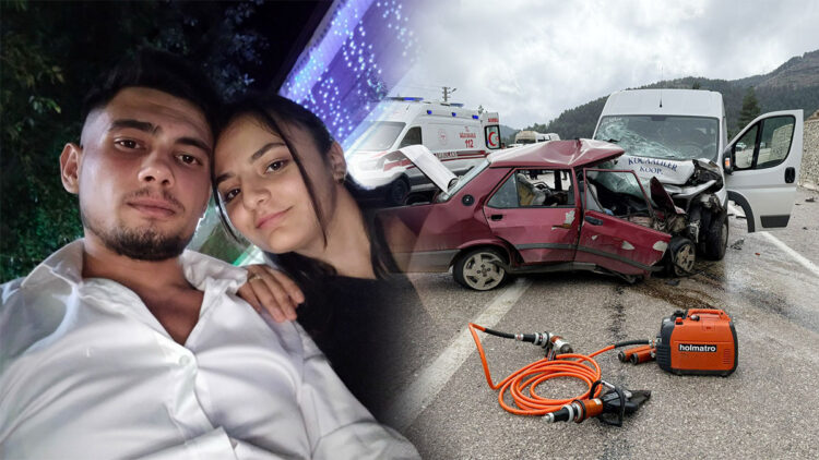 Minibüsle çarpışan otomobilin sürücüsü ve eşi öldü