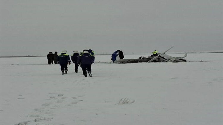 Rusya'da eğitim uçağı düştü