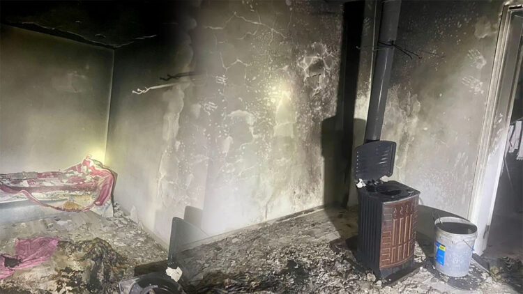 Bartın'da 2 katlı evde çıkan yangında 3 kişi hastanelik oldu