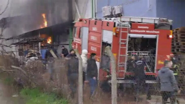 Sakarya'da soğuk hava deposunda yangın