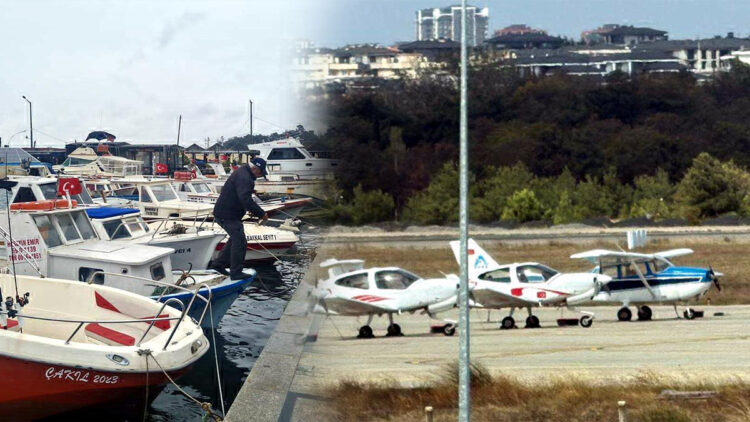 Tekirdağ'da etkili olan fırtına nedeniyle eğitim uçuşları iptal edildi
