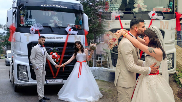 TIR, gelin arabası oldu