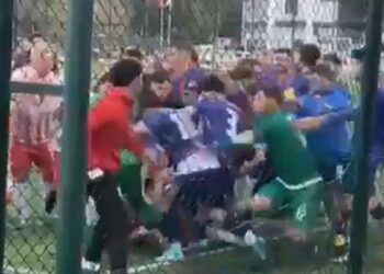 Tokat'ta amatör ligdeki kavga kamerada