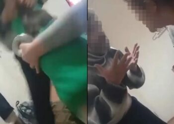 Üvey babanın, 9 yaşındaki çocuğa şiddeti kamerada