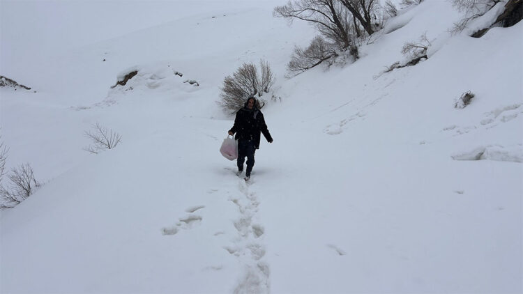 Yüksekova'da çığ nedeniyle kapanan mezra yolu, 2 ay sonra açıldı