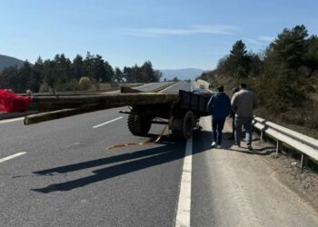 Ahşap elektrik direği taşıyan traktör devrildi: 1 ölü