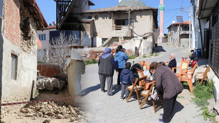 Denizli'de 5.1 büyüklüğündeki depremde evlerde çatlaklar oluştu