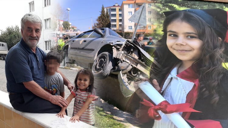 El freni çekilmeyen otomobilin çarptığı Öykü’nün ardından dedesi de kurtarılamadı