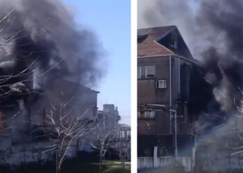 Bayrampaşa'da 3 katlı binada yangın