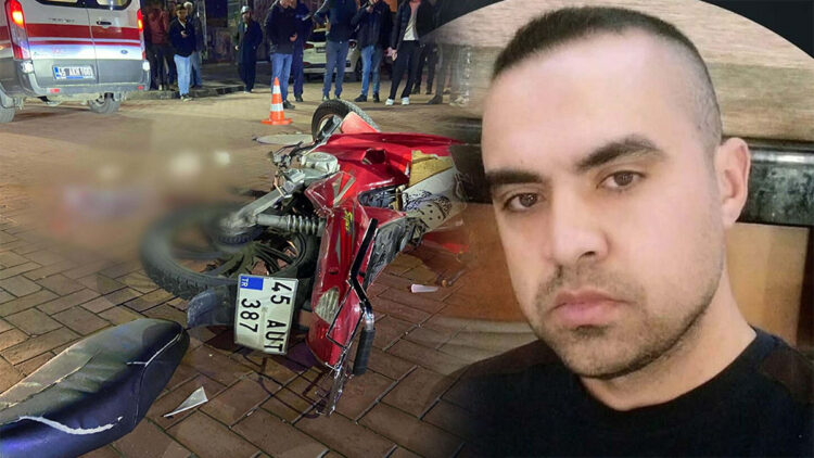 Kamyonetle çarpışan motosikletin sürücüsü öldü; kaza kamerada