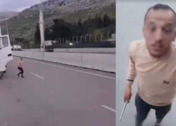 TIR şoförü, kazanın ardından meslektaşının aracına demir sopayla saldırdı