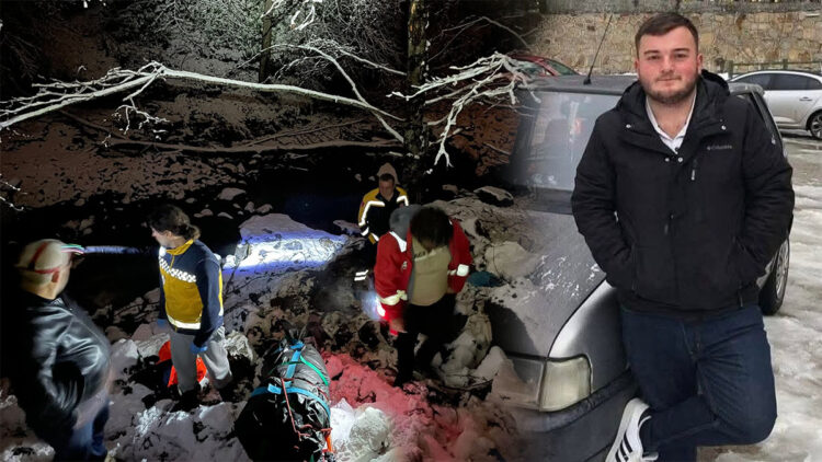 Trabzon’da uçuruma yuvarlanan otomobilin sürücüsü öldü