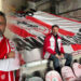 Yaptırdığı 55 metrekarelik bayrakla Samsunspor'un tüm Avrupa deplasmanlarına gitti