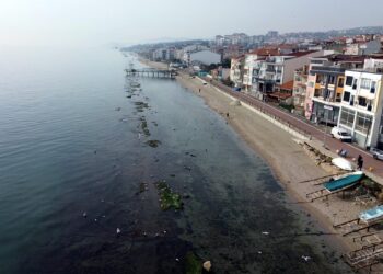 Tekirdağ'da deniz 7 metre çekildi; 'Kral Yolu' ortaya çıktı