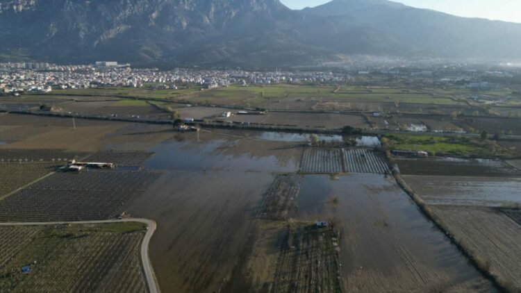 Manisa'da taşkın sonrası su içinde kalan Gediz Ovası normale döndü