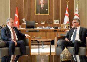 KKTC Cumhurbaşkanı Erhürman, Gençlik ve Spor Bakanı Osman Aşkın Bak'ı kabul etti