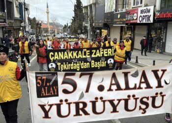Tekirdağ'dan Çanakkale'ye '57'nci Alay Vefa Yürüyüşü' başladı