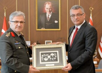 KKTC Cumhurbaşkanı Erhürman, Kara Kuvvetleri Komutanı Orgeneral Tokel'i kabul etti