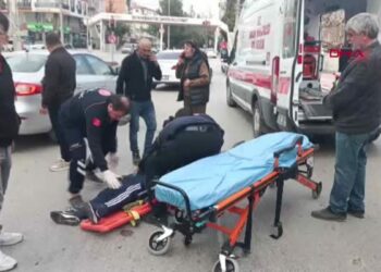 Motosiklet sürücüsü kazada yaralandı