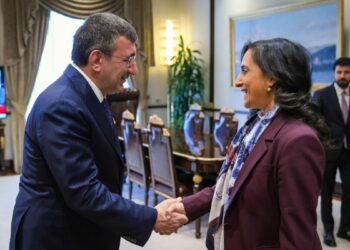 Cevdet Yılmaz, Kanada Dışişleri Bakanı Anand’ı kabul etti