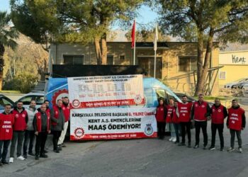 İzmir'de işçilerden 'bayramlaşma' protestosu