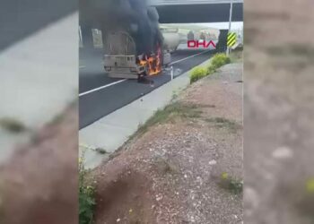 Osmaniye’de mazot yüklü tankerde yangın