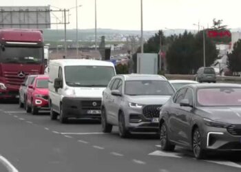 Tekirdağ kara yolunda bayram tatili yoğunluğu