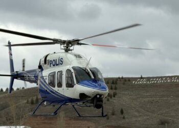 Başkentte polisten helikopter destekli trafik denetimi