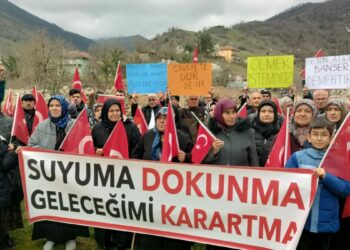 Zonguldak’ta köylüler beton santrali yapımına tepki gösterdi