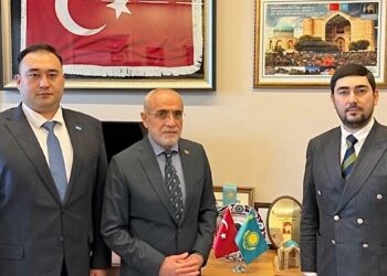 Cumhurbaşkanı Başdanışmanı Topçu, Kazakistan Halk Asamblesi Yardımcısı Akhmetov ile görüştü