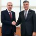 TBMM Başkanı Kurtulmuş, Hırvatistan Başbakanı Plenkovic ile bir araya geldi