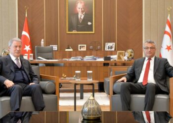 KKTC Cumhurbaşkanı Erhürman, TBMM Milli Savunma Komisyonu Başkanı Akar’ı kabul etti