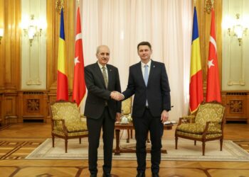 TBMM Başkanı Numan Kurtulmuş, Romanya Senato Başkanı Abrudean ile bir araya geldi