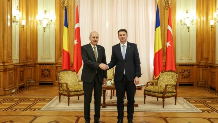 TBMM Başkanı Numan Kurtulmuş, Romanya Senato Başkanı Abrudean ile bir araya geldi