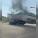 Seyir halindeki kamyonet yandı