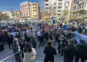 Edremit'te hayvanseverler sokak köpeklerinin ölümünü protesto etti