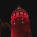 Galata Kulesi 'Multipl Miyelom' hastalığına farkındalık kapsamında kırmızı ışıklarla aydınlatıldı
