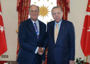 Cumhurbaşkanı Erdoğan, WEF Başkanı Fink'i kabul etti