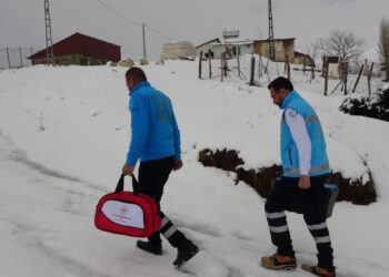 Bitlis’te zorlu kış şartlarında yatalak hastaya evde diş tedavisi
