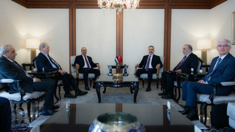 Bakan Fidan, Filistin Devlet Başkan Yardımcısı Şeyh ile görüştü