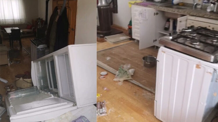 Aç kalan ayılar, pencereden girdiği yayla evini talan etti