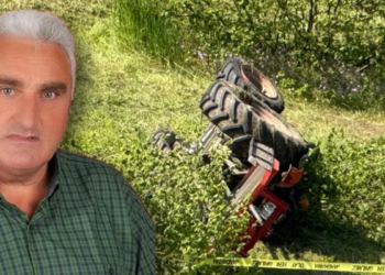 Devrilen traktörün sürücüsü emekli polis öldü