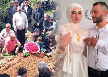 Gelin çiçeğini, oğlunun mezarının başına koydu