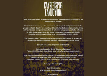 Kayserispor taraftar grubu Kapalı Kale: Bu kulüp sahipsiz değildir, sabır tükenmiştir