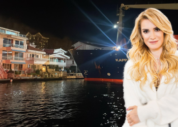 Sarıyer’de geminin karaya oturduğu anlar kamerada; iş kadının yalısı hasar aldı